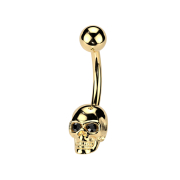 Gold-plated banana with gold-plated ball and black skull...