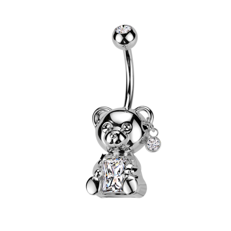 Banana silver with ball silver crystal silver and teddy bear crystal silver