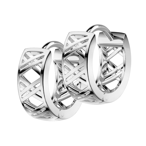 Boucle doreille à clapet argent creux X