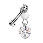 Micro Threadless UFO Labret argenté avec Cone...