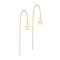 Orecchini a perno placcati in oro con catena a caduta libera