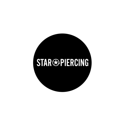 Star Piercing Aufkleber rund 50 mm (Outdoor)