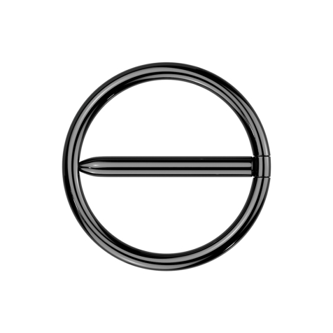 Anneau segmenté, tige rabattable, noir