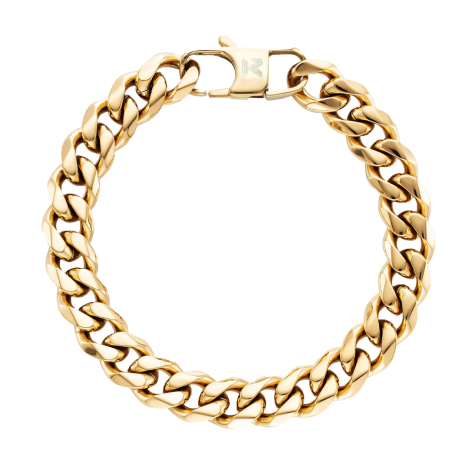 K12 - Gold Cuban Bracelet - 10.5 mm