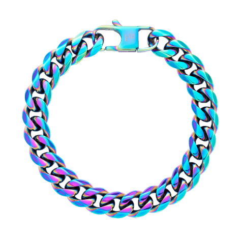 K12 - Iridescent Cuban Bracelet - 10.5 mm