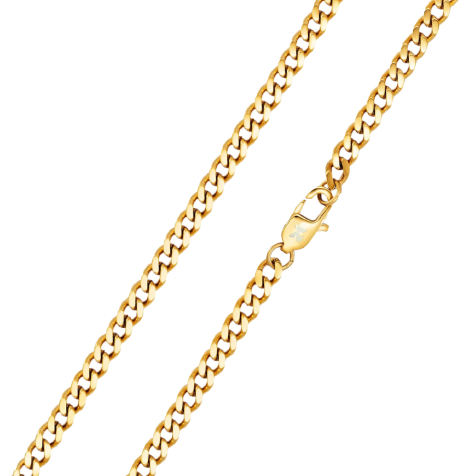 K12 - Catena cubana in oro - 6 mm