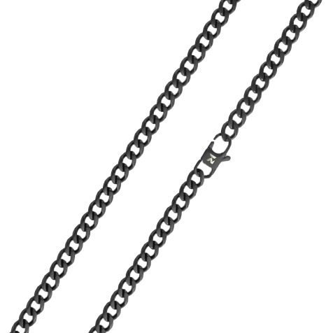 K12 - Chaîne cubaine noire - 6 mm