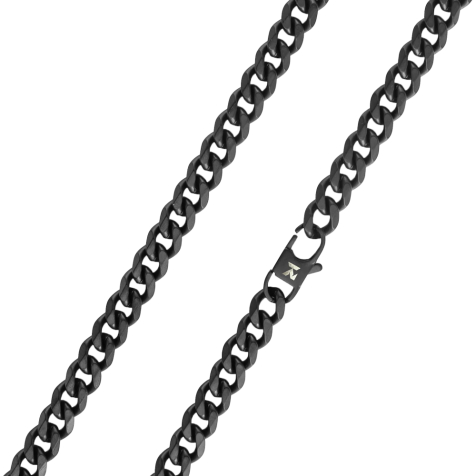 K12 - Chaîne cubaine noire - 8 mm