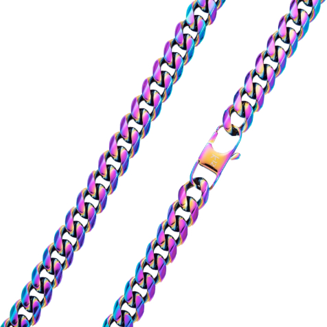 K12 - Iridescent Cuban Chain - 10.5 mm
