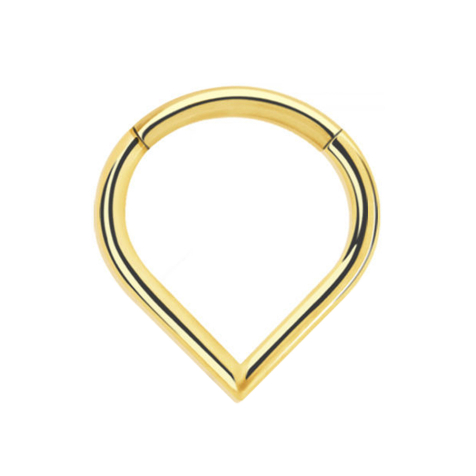 Micro anneau segment pliable doré goutte