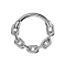 Micro segment ring hinged silver chain links