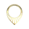 Micro segment ring hinged gold-plated angle perforated