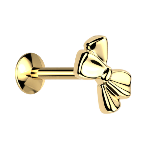 Micro Threadless Labret UFO gold-plated mesh gold-plated