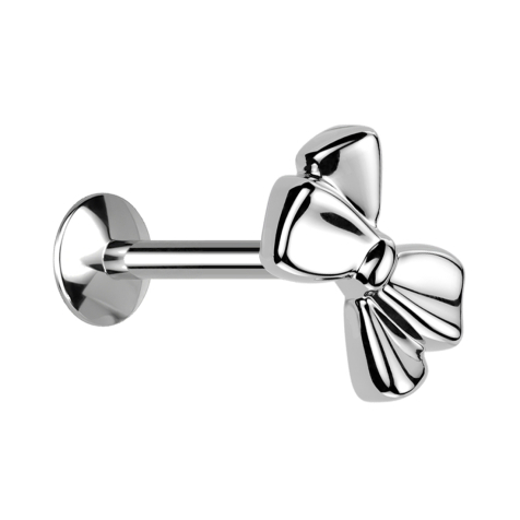 Micro Threadless Labret UFO silver mesh silver