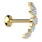 Micro Threadless UFO Labret gold-plated bow gold-plated various crystals silver