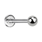 Sterile threadless labret in silver with ball