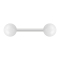 Micro barbell, white with two balls