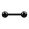 Black barbell with two balls