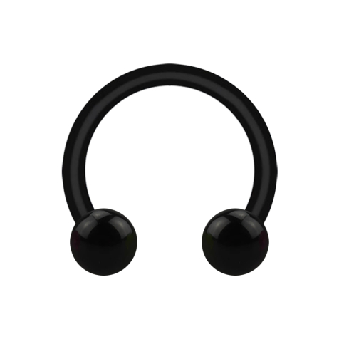 Barre circulaire noire avec deux boules