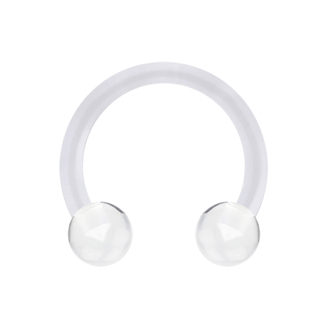 Barbell circulaire transparent avec deux boules