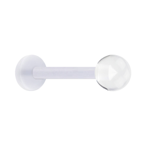Transparent micro labret with ball