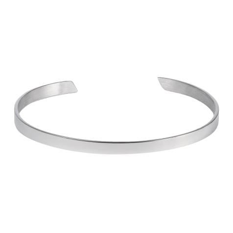 K12 - Silver Adjustable Cuff - 5 mm