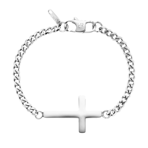 K12 - Acciaio argentato - Bracciale cubano Vaith