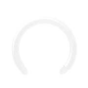 Barra circolare con ganci bianca