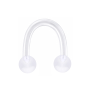 Micro Circular U Barbell transparent avec deux boules