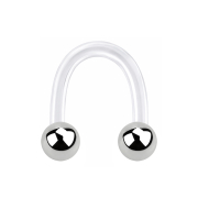 Micro Circular U Barbell transparent avec deux boules...