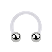 Micro Circular Barbell transparent avec deux boules...