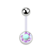 Sterile Banane transparent mit Kugel und Kugel silber...