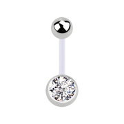 Sterile Banane transparent mit Kugel und Kugel silber...