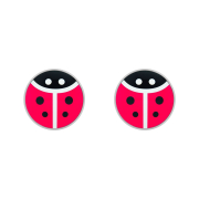 Ohrstecker silber Marienkäfer