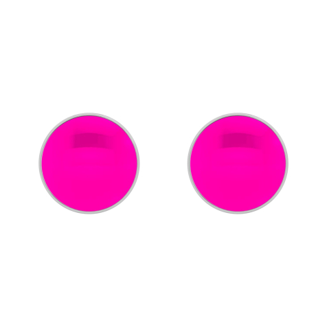 Ohrstecker silber Neon Pink
