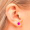 Ohrstecker silber Neon Pink