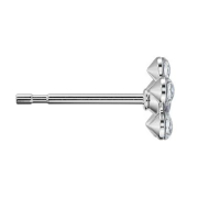 Orecchini a bottone argento Daisy cristallo argento e rosa