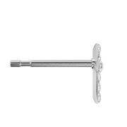 Orecchini a bottone in argento con croce in cristallo...