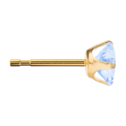 Orecchini a bottone placcati oro con cristallo Tiffany...