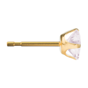 Orecchini a bottone placcati oro con cristallo Tiffany...