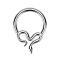 Micro Segmentring klappbar silber Schlange in Herzform