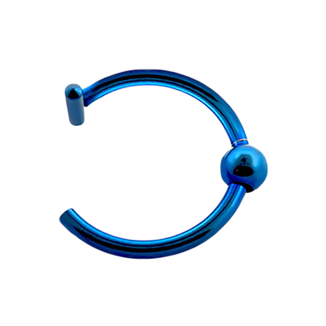 Anello al naso finto blu scuro