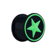 Plug noir avec étoile verte