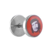 Fake Plug silber mit Che Guevara