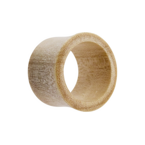 Flared tunnel made from crocodile wood