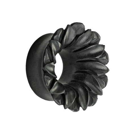 Flared Tunnel Lotus Blume aus Areng Holz