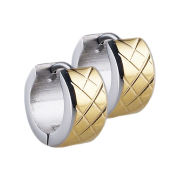 Boucle doreille à clapet argenté et...