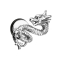 Faux plug dragon argent