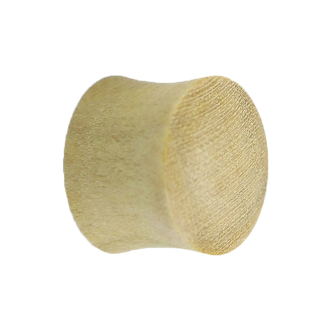 Flared plug made from crocodile wood