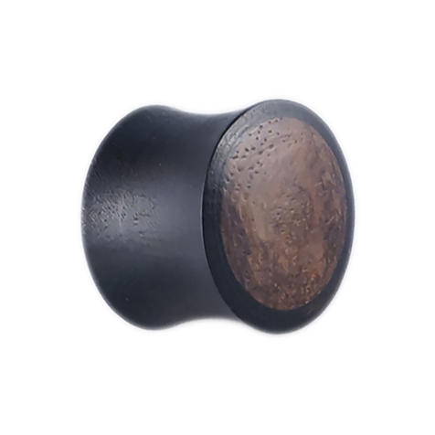 Flared Plug en bois dareng avec insert en bois de sono